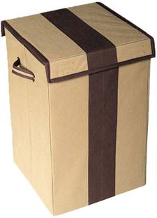 crafty craft 68 L Beige, Brown Laundry Basket