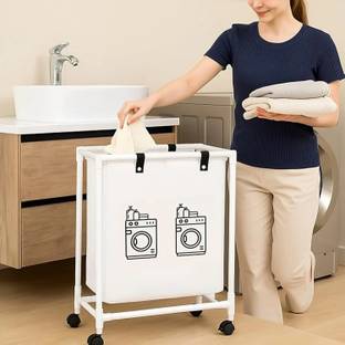 Herrlich Homes 50 L White Laundry Basket