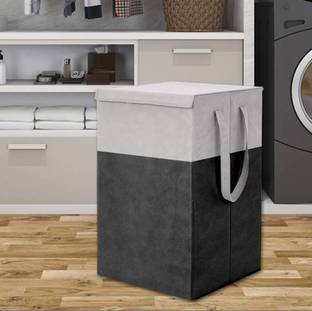 ZOVIRA 75 L Grey, Black Laundry Basket