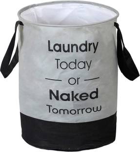 Waji Va 45 L Grey, Black Laundry Basket