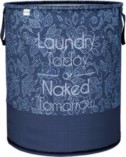 HOMESTIC by Kuber Industries 45 L Blue Laundry Basket