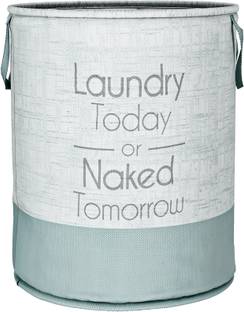 KUBER INDUSTRIES 45 L Grey Laundry Basket