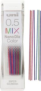 UNI Mitsubishi Mechanical Pencil Lead NanoDia Color Assorted 0.5mm 20leads Lead Pointer