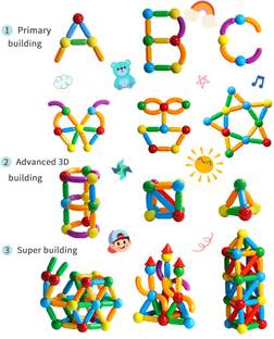 khodal creation Magnetic Sticks Building Blocks for Kids DIY STEM Toys for Kid 48 PCS