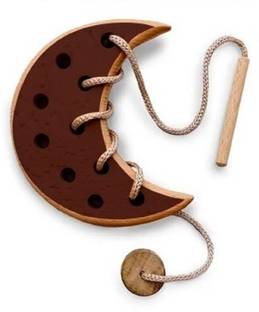 XSOURCE Wooden Lacing Toy, Skills Development Montessori Materials for Early Learning