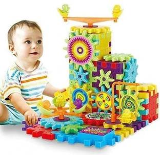 Evaan Gear Blocks Set – 81 Pcs Motorized DIY Toy for Kids 3+