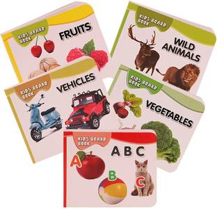 HOMESHOPEEZ Pocket Book Set of Alphabets, Fruits, Vegetable, Animals, Vehicles