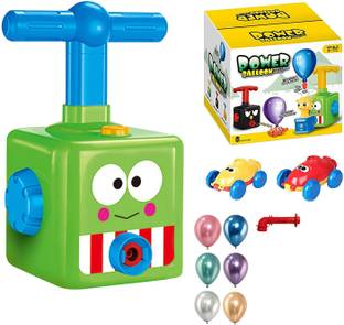 Magicwand Balloon Powered Car & Rocket Launcher Toy with Pump Rocket (Pack of 1 Launcher)