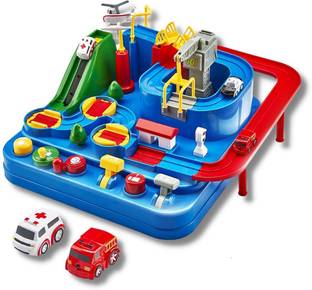 RVM Toys Car Race Tracks Toy Car Adventure Playset City Rescue Racing Toddlers Toy Puzzle