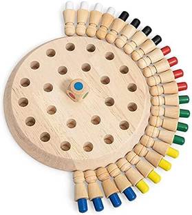 FUNVERSE Wooden Memory Match Stick Chess Game, BLOWEST Colorful Memory Chess Board Game Accessories
