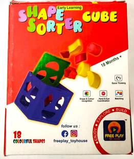 PETERS PENCE Shape Sorter Baby First Block Toy for Kids Shape Sorter Cube Toys
