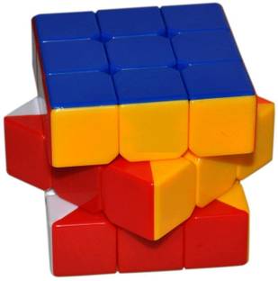 KOBBET Toys Buddy Cubes 3x3 High-Speed Sticker Less Magic Puzzle Cube Game Toys (Multi