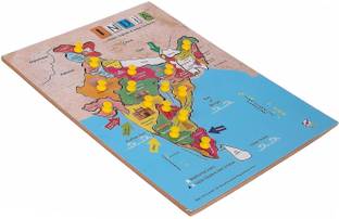 Cyrus INDIAN MAP WITH ALL STATES PUZZLE GAME FOR ALL KIDS.