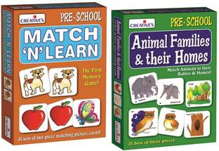 CREATIVE'S "Animal Families & Their Homes" + "Match N Learn" Combo