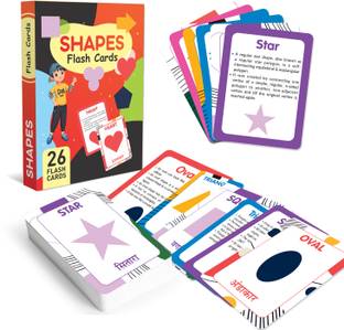 CLICKEDIN Beautiful Shapes Flash Card for Kids High-Quality Printed 26-Card Unique Cards