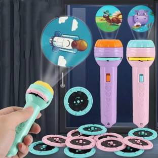 fenterprises Mini 3 Slids 24 Patterns Projector light Torch Kids Projection Light Toy FE001