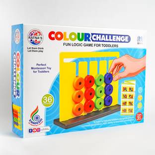 Ratnas Colour Challenge Montessori Slide & Match Puzzles Brain Game (Multicolor) (1949)