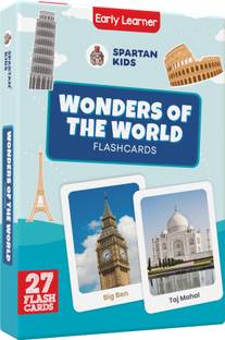 spartan kids Wonders of The World Flash Cards | 27 Early Learning Flash Cards for Kids