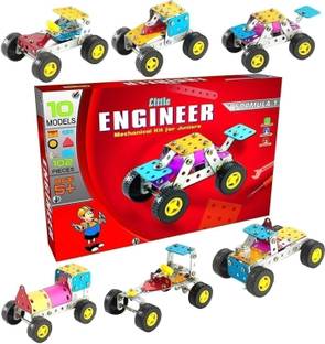 SHIPEASE Little Engineer Formula 1 Mechanical Kit Kids Building Blocks Construction Toys