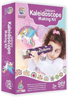 BKDT Marketing Unicorn Kaleidoscope Making Kit Play Set for Kids - DIY kit -Magic Toy