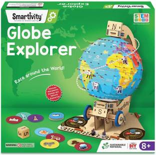 Smartivity Globe Trotters Augmented Reality STEM Educational DIY Fun Toy with Free App, Educational & Construction based Activity Game for Kids 8 to 14, Made in India