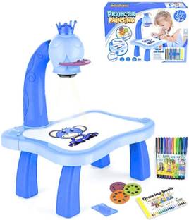 HASHONE Kids Drawing Projector Table | Toy Projector Drawing Board for Kids