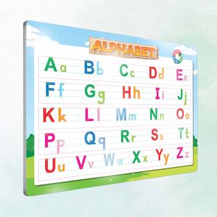 GO WOO ALPHABET UNLIMITED WRITE AND WIPE PRACTICE BOARD WITH FREE PEN | Whiteboard