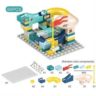 mega shine Variable Sliding Track Blocks with Ball, Educational Blocks, 66 Pcs for Kids
