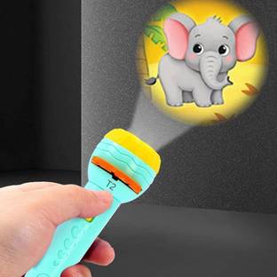 a.s.traders Mini Projector Torch with 3 Slides 24 Patterns Toy for kids GRN2