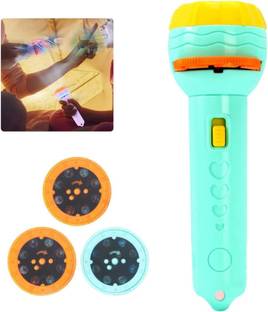 WHITE POPCORN Flashlight Projector Torch For Kids, 24 Different Picture