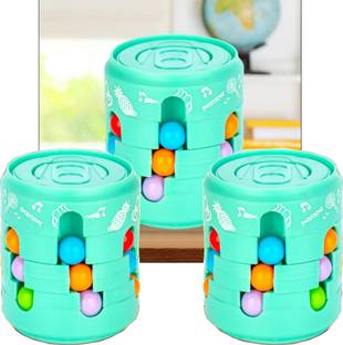 Kids Clap Magic Bean Rotating Cube Stress Relief Toy - Pack of 3 | KidsClap