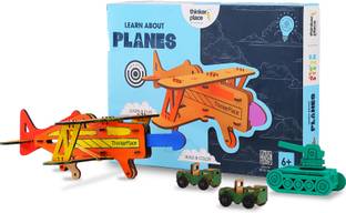 ThinkerPlace STEM Educational DIY Fighter Plane Toy for 4+ Years Kids
