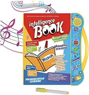 Smart Kids Musical Learning Study Book - Intelligence Book With Numbers,Letters & Poem Kids