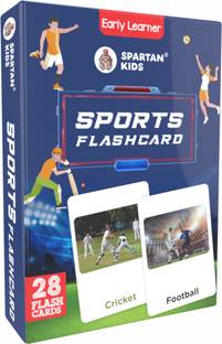 spartan kids Sports Flash Cards | 28 Early Learning Flash Cards for Kids