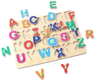 GAMLOID Alphabet Puzzle Educational Learning ABC Letters Board Building Block Toy