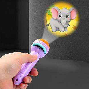PRIMEFAIR 3 Slids, 24 Patterns Projector Flashlight Torch, Kids Projection Light Toy