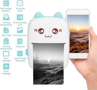 JYTIQ Mini Bluetooth Portable Printer for Android Black on White Printer with Roll