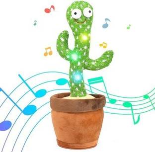 FASTFRIEND Cute Talking and Wiggle Dancing Cactus Pot Toy 120 inbuilt English Songs Record