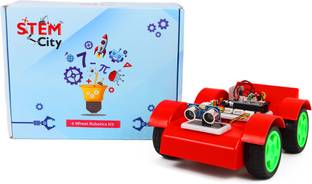 Stemcity 4 Wheel Robotics car Kit | DIY STEM Toy for Kids 8+ | Project Kit