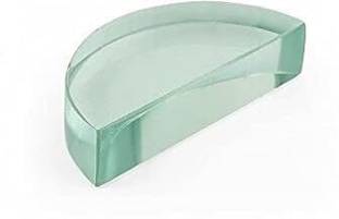 LabHouse Circular Semi Glass Block D (Pack of 2) Solid Prism