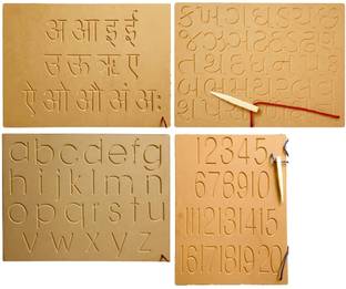 REWASHREE CRAFT WORLD Tracing Board Pencil Alphabet Small,Number,Hindi Varnamala,Gujarati Ka Kha