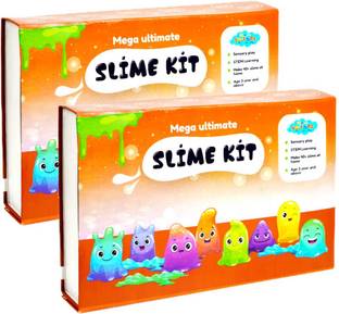 Link With Science 102 Pieces Ultimate Slime Making Kit for Kids Combo Pack of 2 - Mega Ultimate