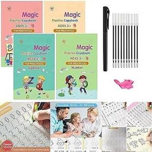 Labhimpex 470-Magic Practice Copy, (4 + 10 Refill+ 2 Pen +2 Grip) Set-330-470-AA-2570-A