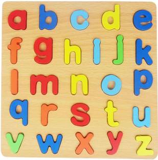CrazyCrafts Wooden Alphabet (Small Letters) Puzzles Toys for Children