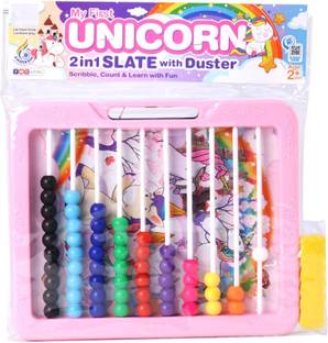 ARNIYAVALA Educational 2 in 1 Learn to count slate with counting beads and slate.