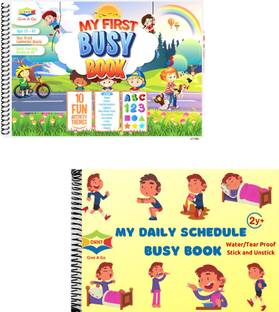 ओमनी गिव अ गो Combo of First busy book and My Daily Routine Busy Book Boys