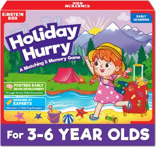 Einstein Box Holiday Hurry Game for 3-6 Years Olds|Toys & Gifts for Boys/Girls Aged 3,4,5,6