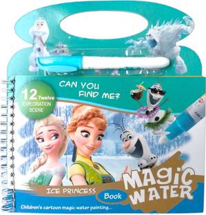 Caught Trendy Cute Character Reusable Magic Water Coloring Activity Drawing Books For Kids