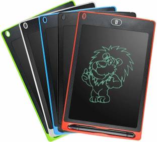 Qexle Portable LCD Writing Board Slate Drawing Record Notes Digital Notepad with Pen Handwriting Pad Paperless Graphic Tablet for Kids at Home School, Writing Pads, Writing Tablet-* (Multi Coloured)