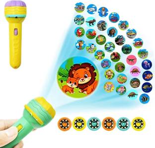 CRAZYGOL 3 Slides 24 Patterns Mini Projector Torch Slide Flashlight Light